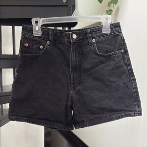 Zara Black Jean Shorts High-Waisted Denim